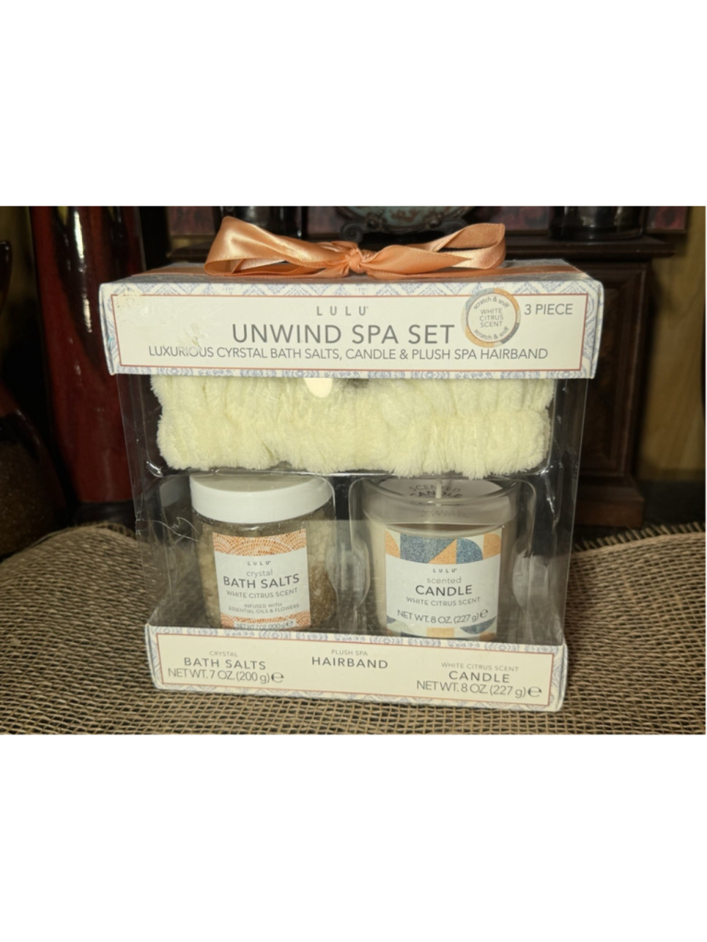 Lot of 2 Lulu Unwind 3-Piece Spa Sets (Volcano & White Citrus Scents) - Picture 5 of 6